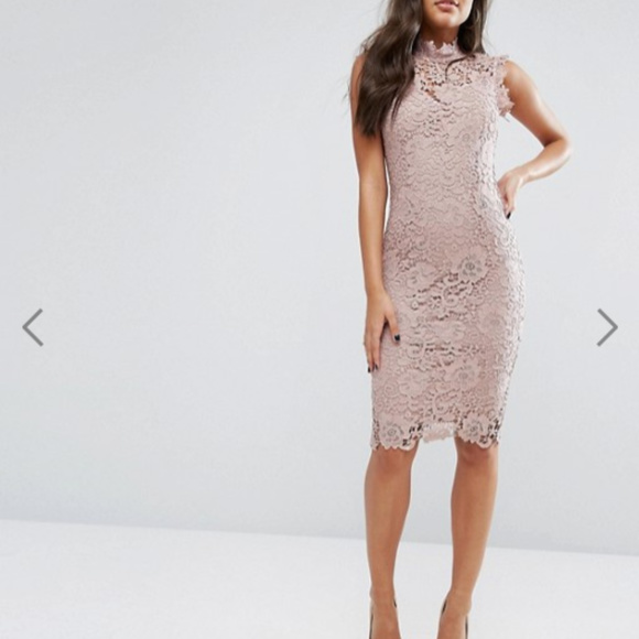 paper dolls lace midi dress